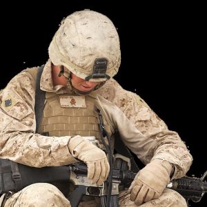 soldier, thoughtful, exhausted